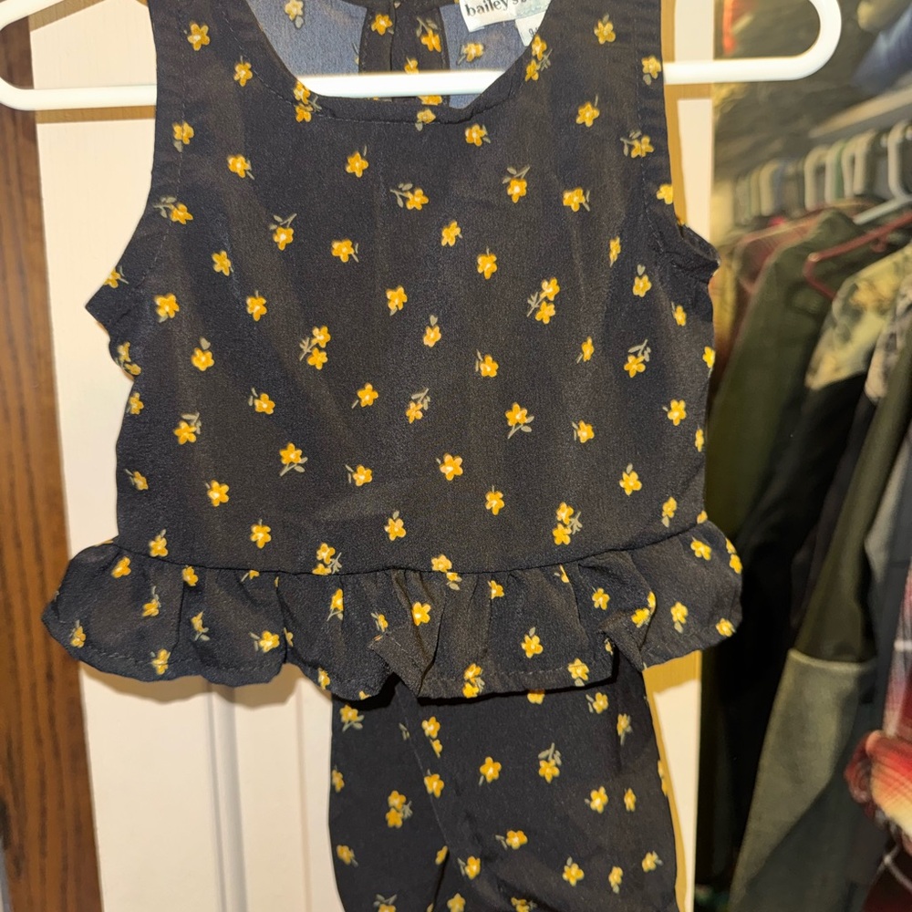 Bailey’s Blossoms Floral Peplum Tank Top and Flowy Pants